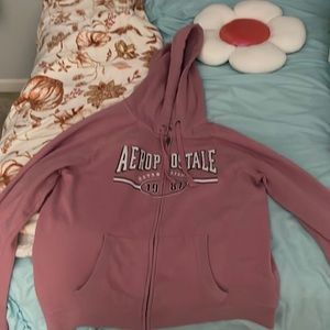 Pink aeropostale zip up sweatshirt